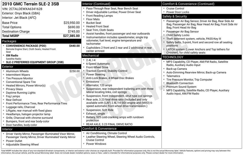 gmc terrain 2010 2CTALDEWXA6341628 image gmc terrain 2010 2CTALDEWXA6341628 image