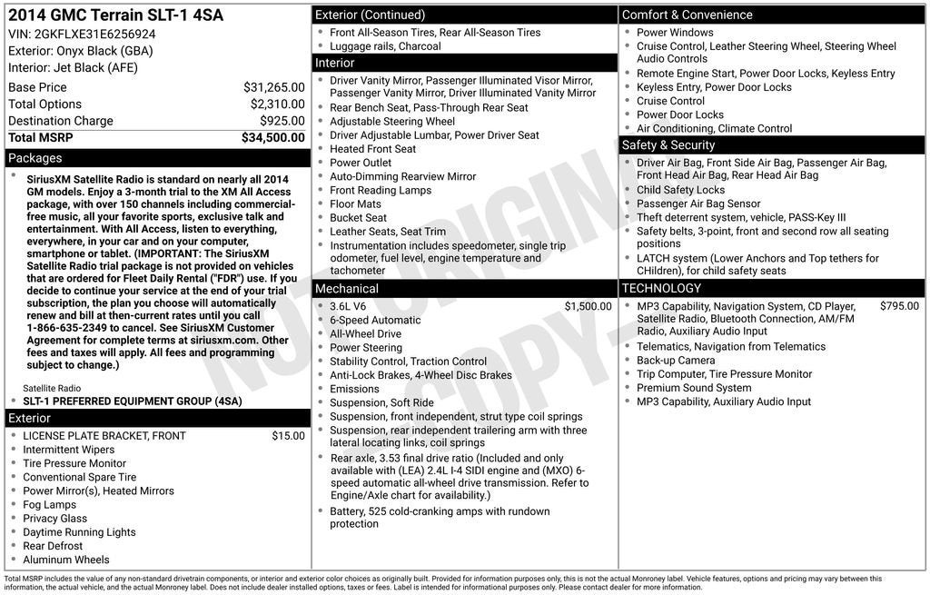 gmc terrain 2014 2GKFLXE31E6256924 image gmc terrain 2014 2GKFLXE31E6256924 image