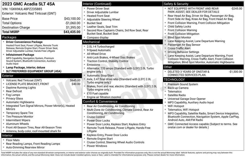 gmc acadia 2023 1GKKNUL48PZ235885 image gmc acadia 2023 1GKKNUL48PZ235885 image