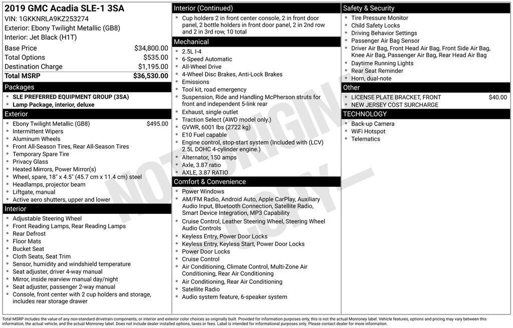 gmc acadia 2019 1GKKNRLA9KZ253274 image gmc acadia 2019 1GKKNRLA9KZ253274 image
