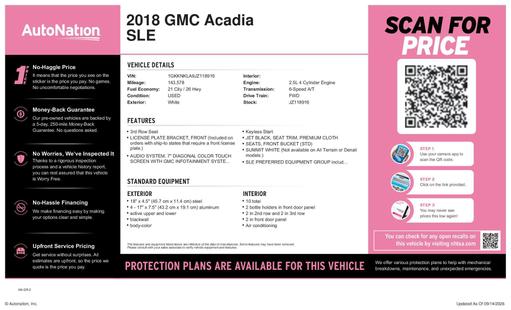 gmc acadia 2018 1GKKNKLA9JZ118916 image gmc acadia 2018 1GKKNKLA9JZ118916 image