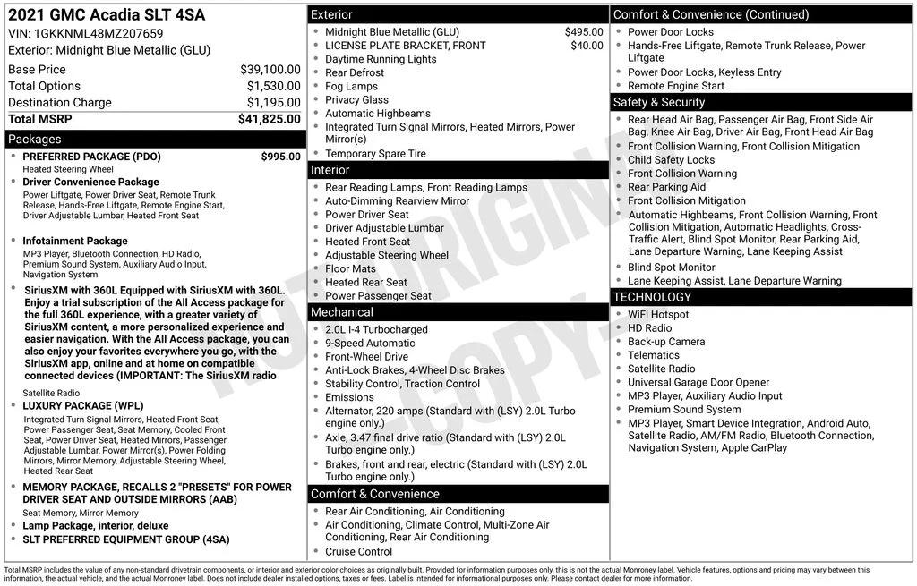 gmc acadia 2021 1GKKNML48MZ207659 image gmc acadia 2021 1GKKNML48MZ207659 image