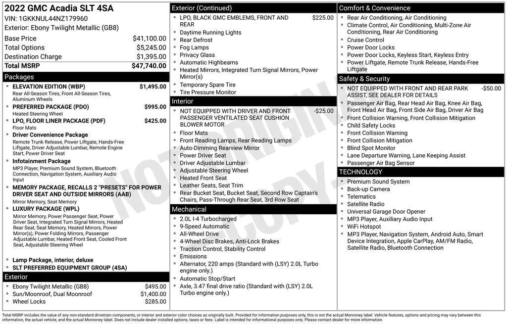 gmc acadia 2022 1GKKNUL44NZ179960 image gmc acadia 2022 1GKKNUL44NZ179960 image