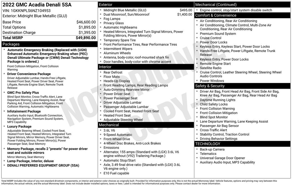 gmc acadia 2022 1GKKNPLS6NZ104953 image gmc acadia 2022 1GKKNPLS6NZ104953 image