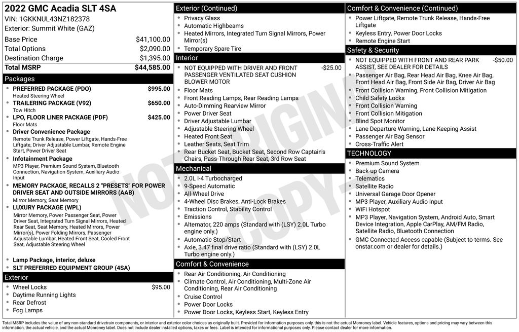 gmc acadia 2022 1GKKNUL43NZ182378 image gmc acadia 2022 1GKKNUL43NZ182378 image