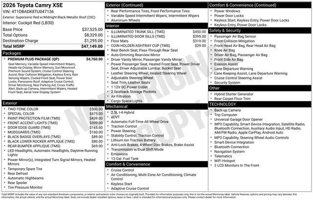 toyota camry 2026 4T1DBADK8TU047136 image toyota camry 2026 4T1DBADK8TU047136 image