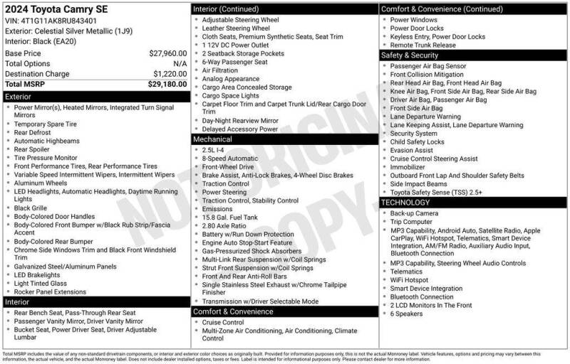 toyota camry 2024 4T1G11AK8RU843401 image toyota camry 2024 4T1G11AK8RU843401 image