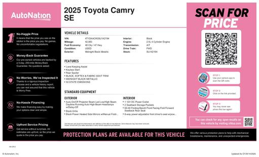 toyota camry 2025 4T1DAACK0SU142194 image toyota camry 2025 4T1DAACK0SU142194 image