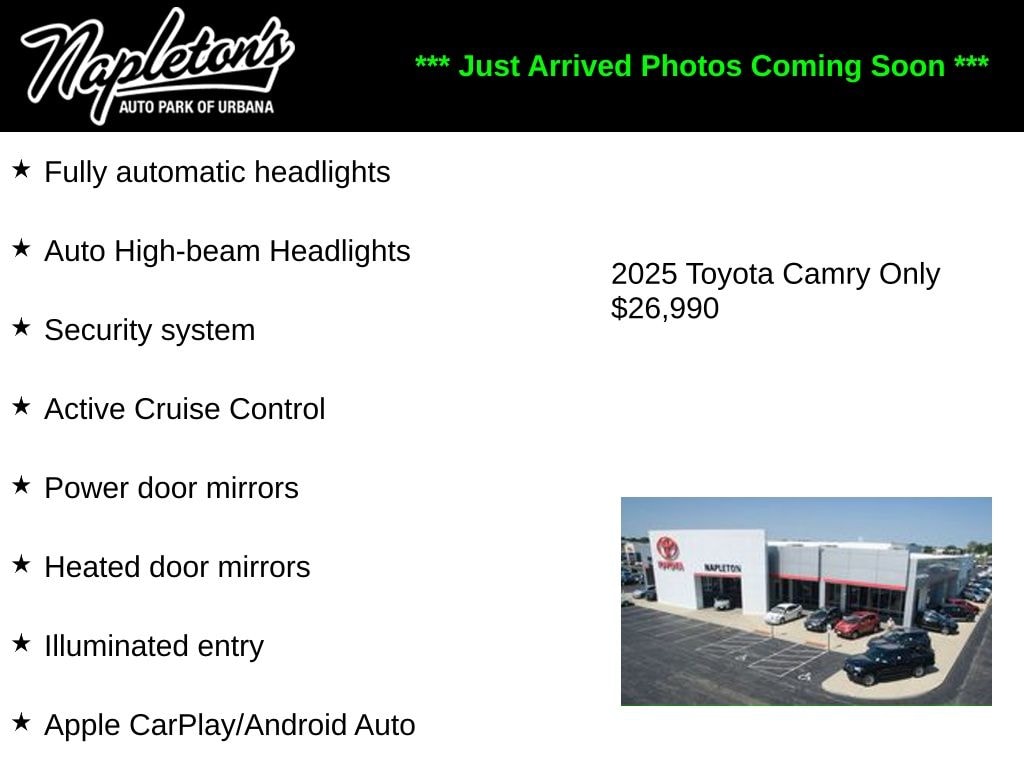 toyota camry 2025 4T1DAACK1SU020458 image toyota camry 2025 4T1DAACK1SU020458 image