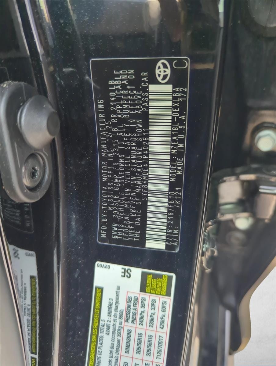 toyota corolla 2026 5YFB4MDE4TP402611 image toyota corolla 2026 5YFB4MDE4TP402611 image