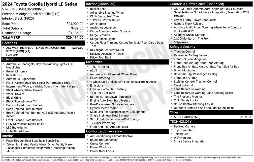 toyota corolla 2024 JTDBDMHEXR3009613 image toyota corolla 2024 JTDBDMHEXR3009613 image