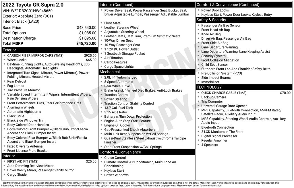 toyota supra 2022 WZ1DB2C01NW048650 image toyota supra 2022 WZ1DB2C01NW048650 image