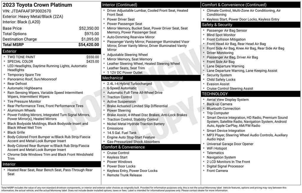 toyota crown 2023 JTDAFAAF3P3002670 image toyota crown 2023 JTDAFAAF3P3002670 image