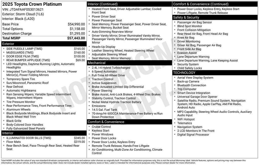 toyota crown 2025 JTDAFAAF0S3013621 image toyota crown 2025 JTDAFAAF0S3013621 image