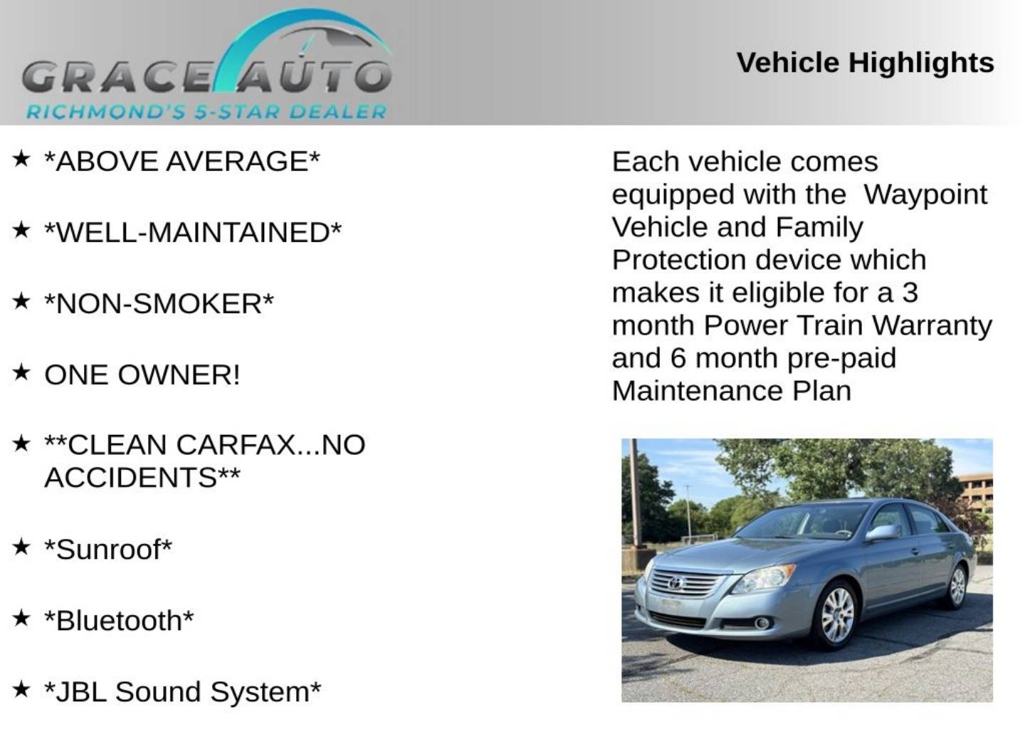 toyota avalon 2008 4T1BK36B98U302710 image toyota avalon 2008 4T1BK36B98U302710 image