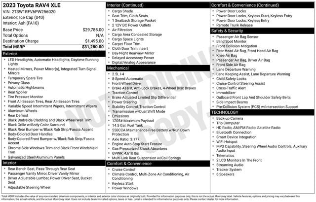 toyota rav4 2023 2T3W1RFV6PW256020 image toyota rav4 2023 2T3W1RFV6PW256020 image