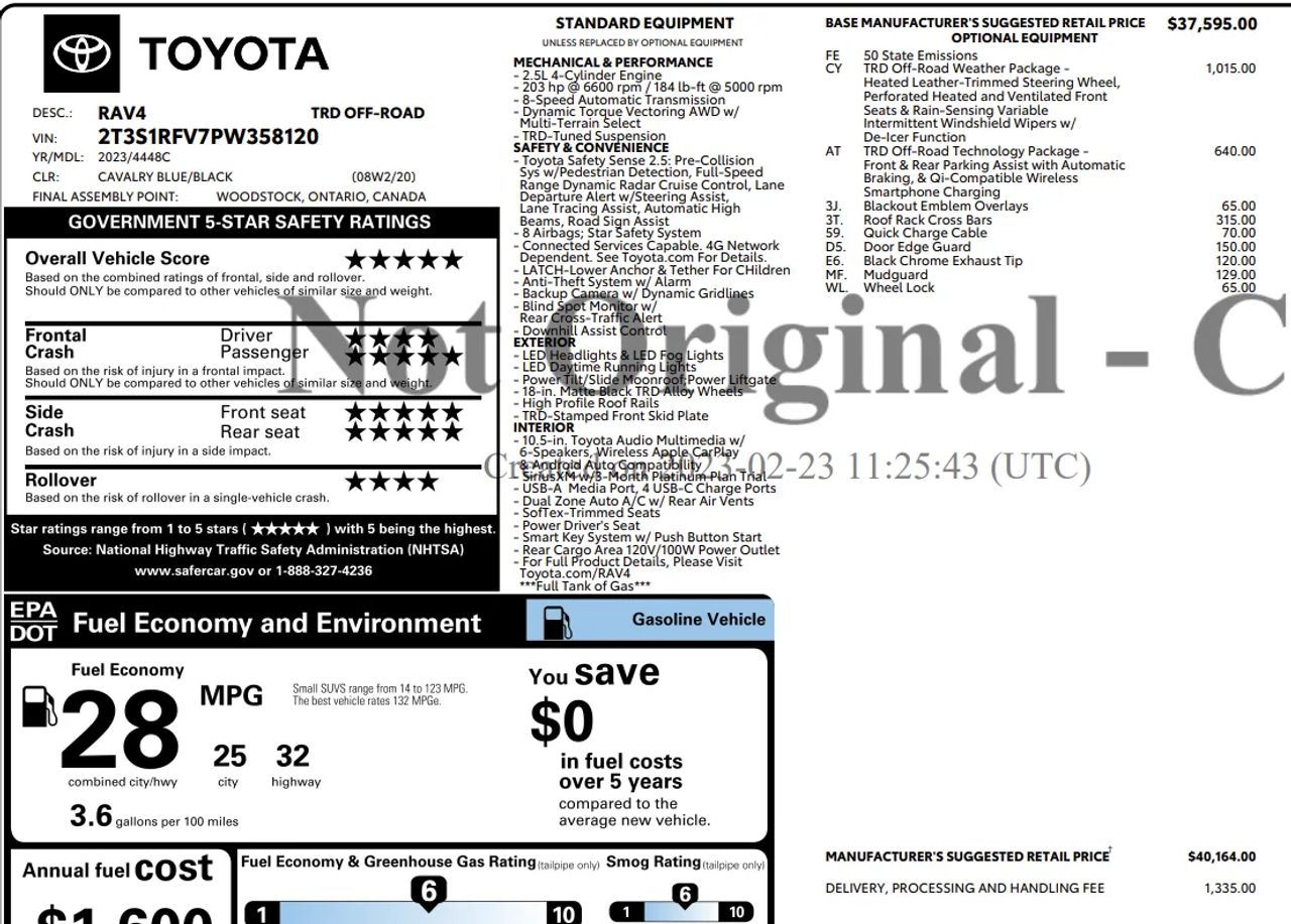 toyota rav4 2023 2T3S1RFV7PW358120 image toyota rav4 2023 2T3S1RFV7PW358120 image