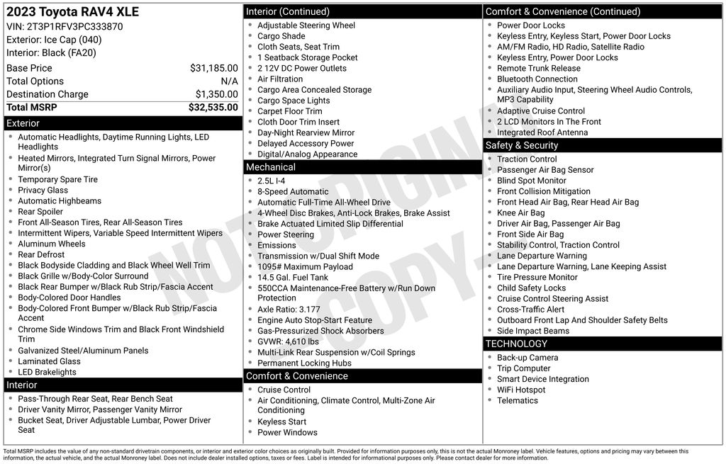 toyota rav4 2023 2T3P1RFV3PC333870 image toyota rav4 2023 2T3P1RFV3PC333870 image