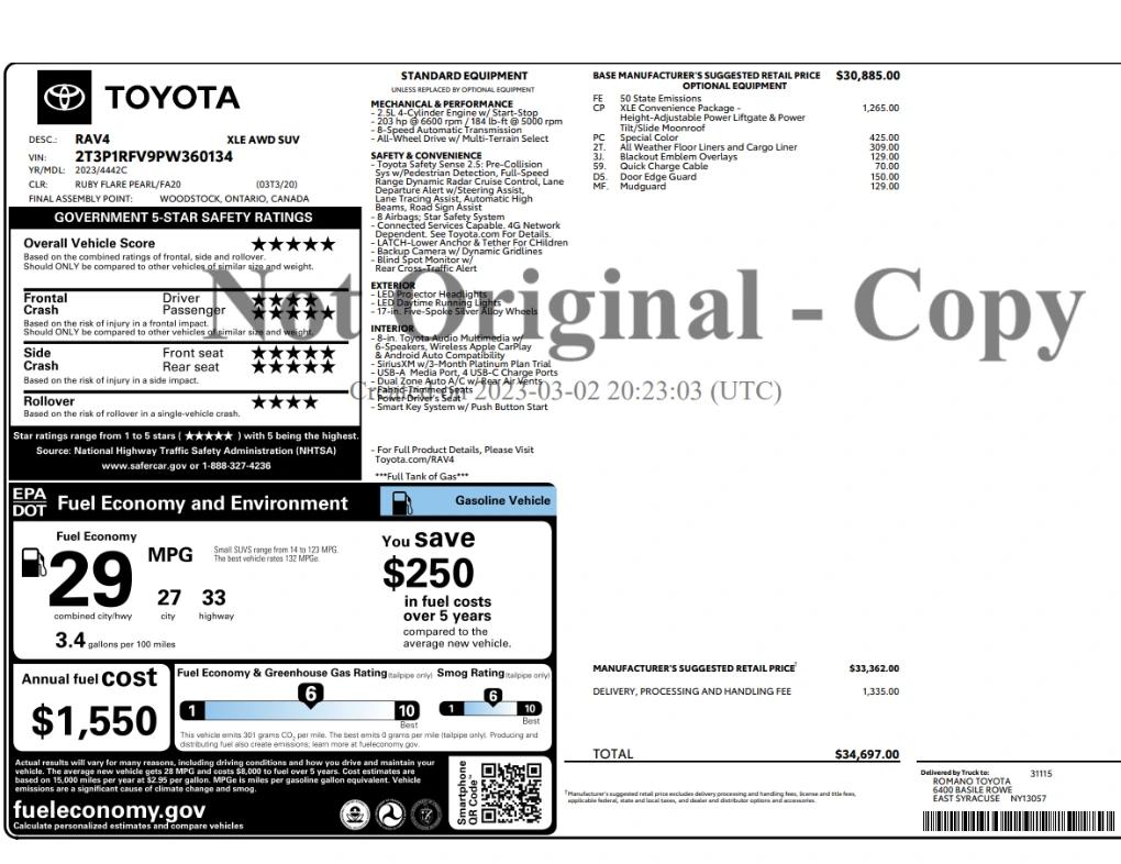toyota rav4 2023 2T3P1RFV9PW360134 image toyota rav4 2023 2T3P1RFV9PW360134 image