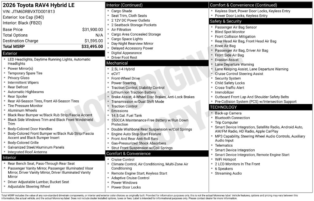 toyota rav4 2026 JTM6DRBVXTD001813 image toyota rav4 2026 JTM6DRBVXTD001813 image