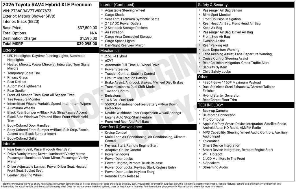 toyota rav4 2026 2T36CRAV7TW007673 image toyota rav4 2026 2T36CRAV7TW007673 image