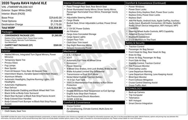 toyota rav4 2020 JTMRWRFV8LD061431 image toyota rav4 2020 JTMRWRFV8LD061431 image