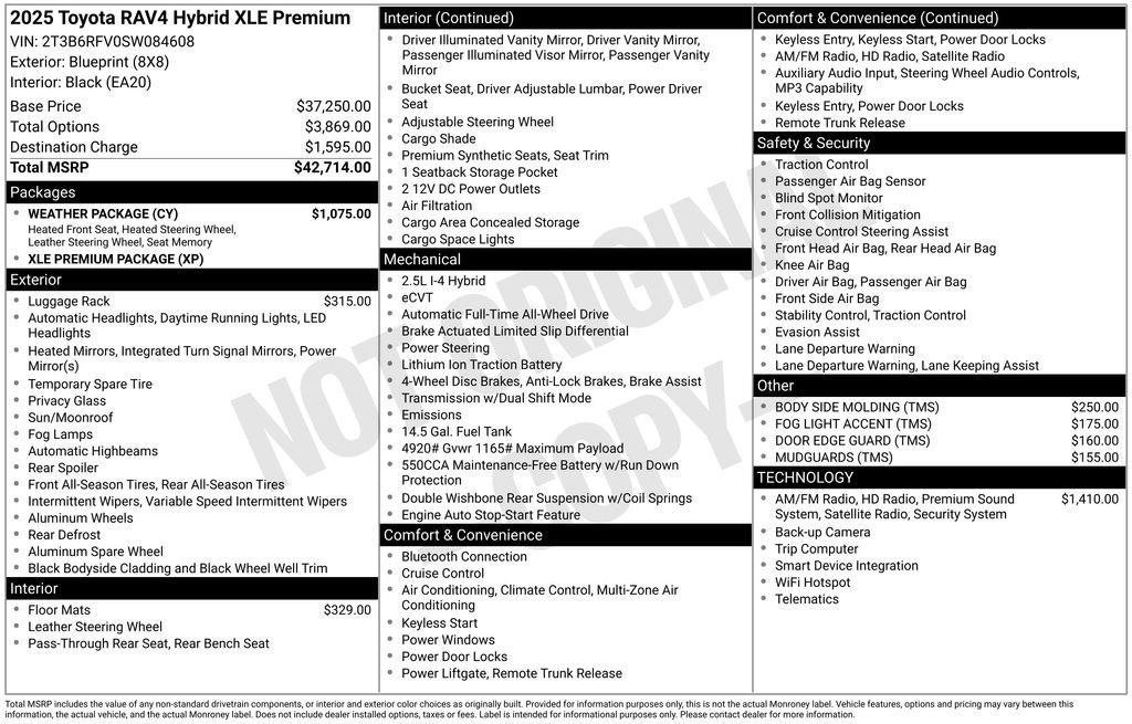 toyota rav4 2025 2T3B6RFV0SW084608 image toyota rav4 2025 2T3B6RFV0SW084608 image