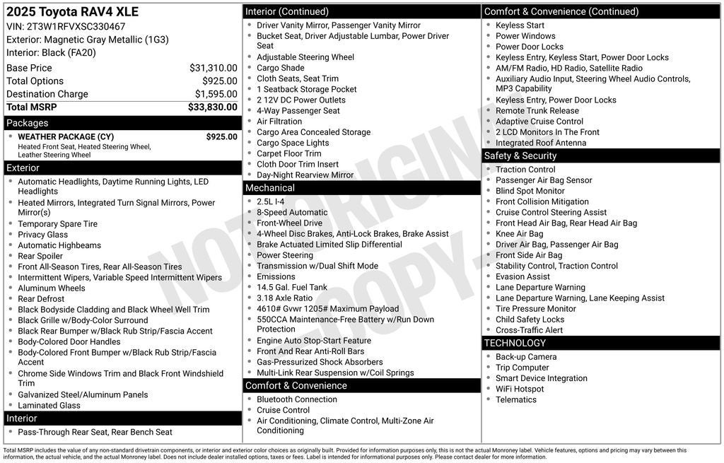 toyota rav4 2025 2T3W1RFVXSC330467 image toyota rav4 2025 2T3W1RFVXSC330467 image