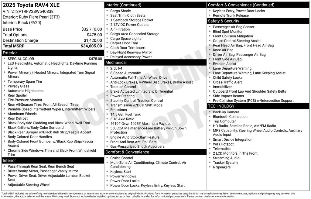 toyota rav4 2025 2T3P1RFV2SW540838 image toyota rav4 2025 2T3P1RFV2SW540838 image