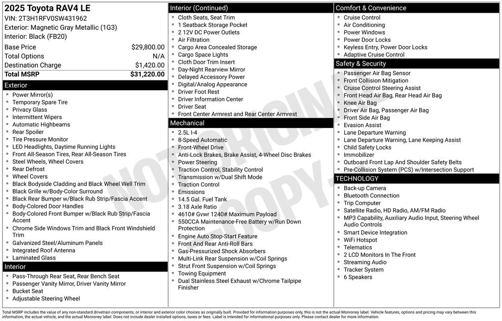 toyota rav4 2025 2T3H1RFV0SW431962 image toyota rav4 2025 2T3H1RFV0SW431962 image