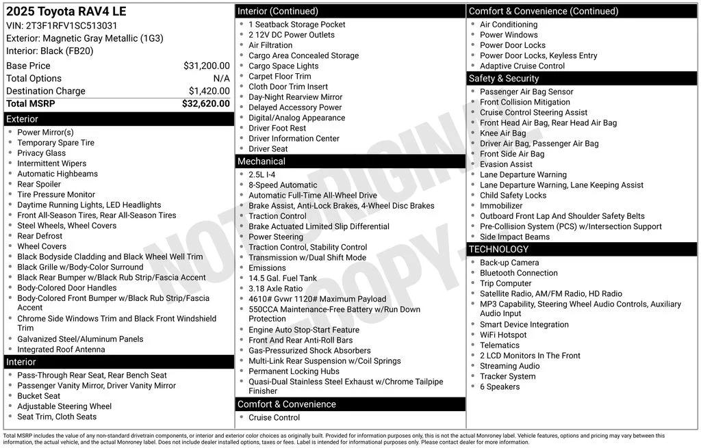 toyota rav4 2025 2T3F1RFV1SC513031 image toyota rav4 2025 2T3F1RFV1SC513031 image