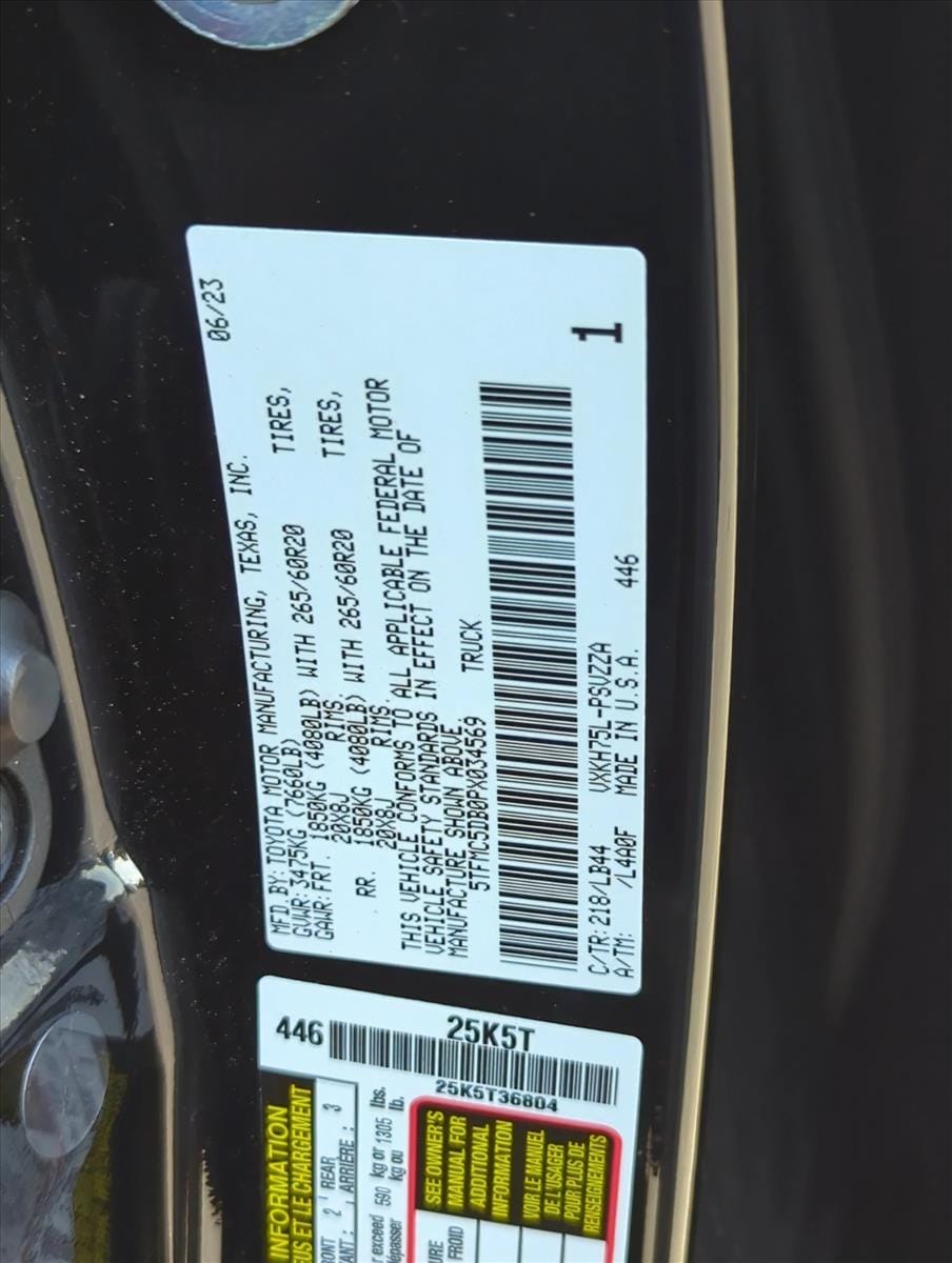 toyota tundra 2023 5TFMC5DB0PX034569 image toyota tundra 2023 5TFMC5DB0PX034569 image