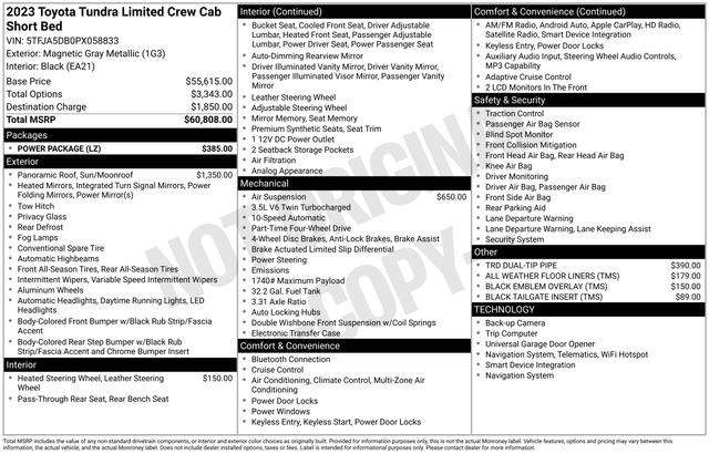 toyota tundra 2023 5TFJA5DB0PX058833 image toyota tundra 2023 5TFJA5DB0PX058833 image