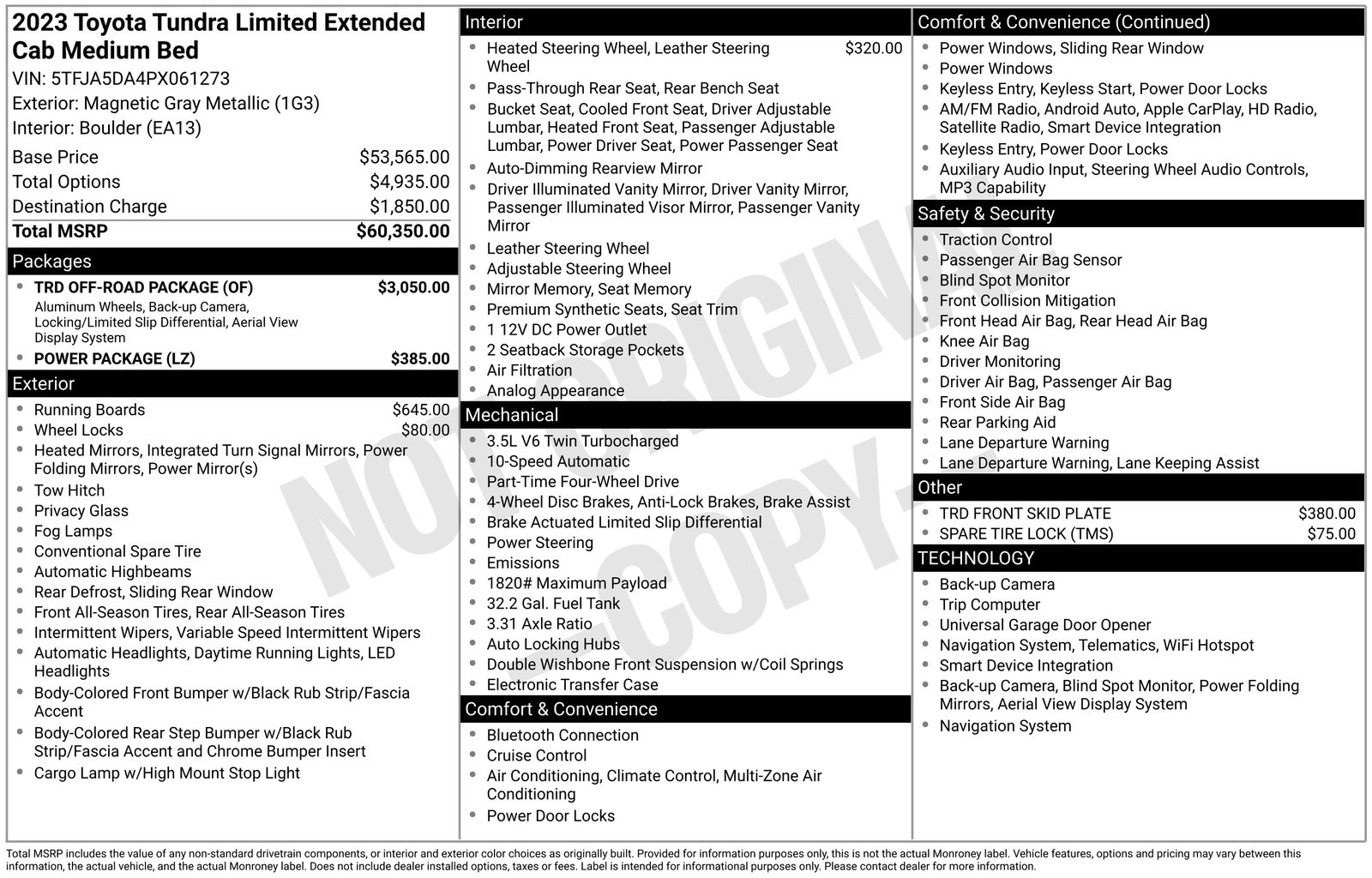 toyota tundra 2023 5TFJA5DA4PX061273 image toyota tundra 2023 5TFJA5DA4PX061273 image