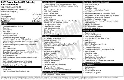 toyota tundra 2023 5TFLA5DA0PX070481 image toyota tundra 2023 5TFLA5DA0PX070481 image