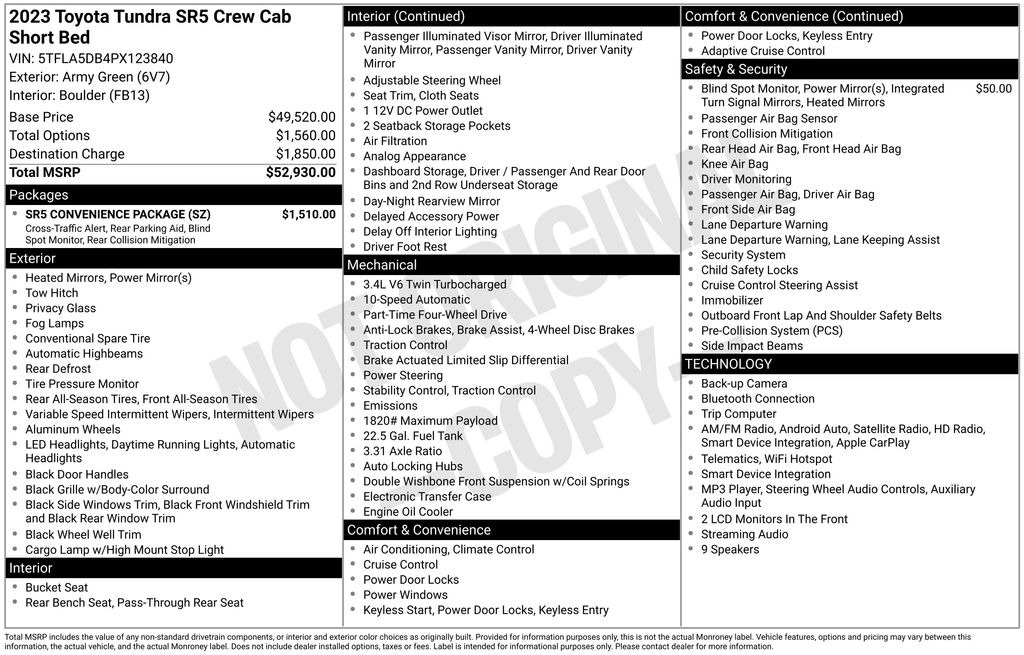 toyota tundra 2023 5TFLA5DB4PX123840 image toyota tundra 2023 5TFLA5DB4PX123840 image