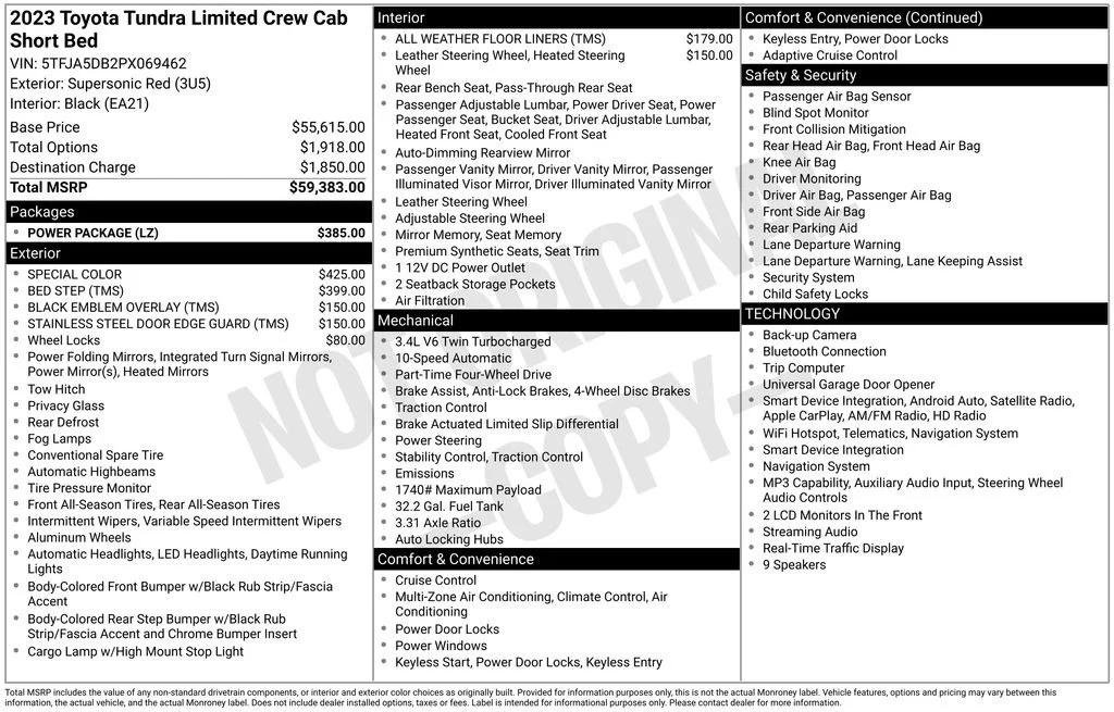 toyota tundra 2023 5TFJA5DB2PX069462 image toyota tundra 2023 5TFJA5DB2PX069462 image