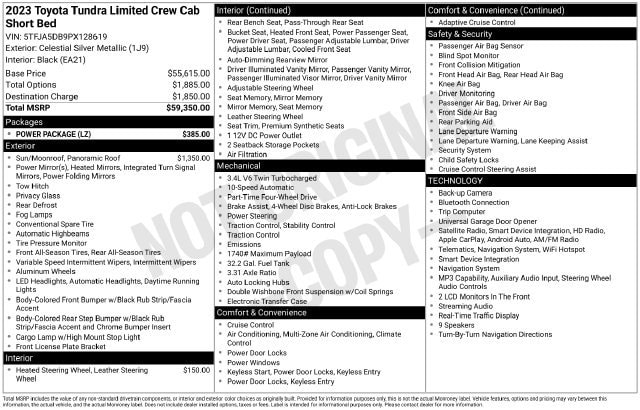 toyota tundra 2023 5TFJA5DB9PX128619 image toyota tundra 2023 5TFJA5DB9PX128619 image