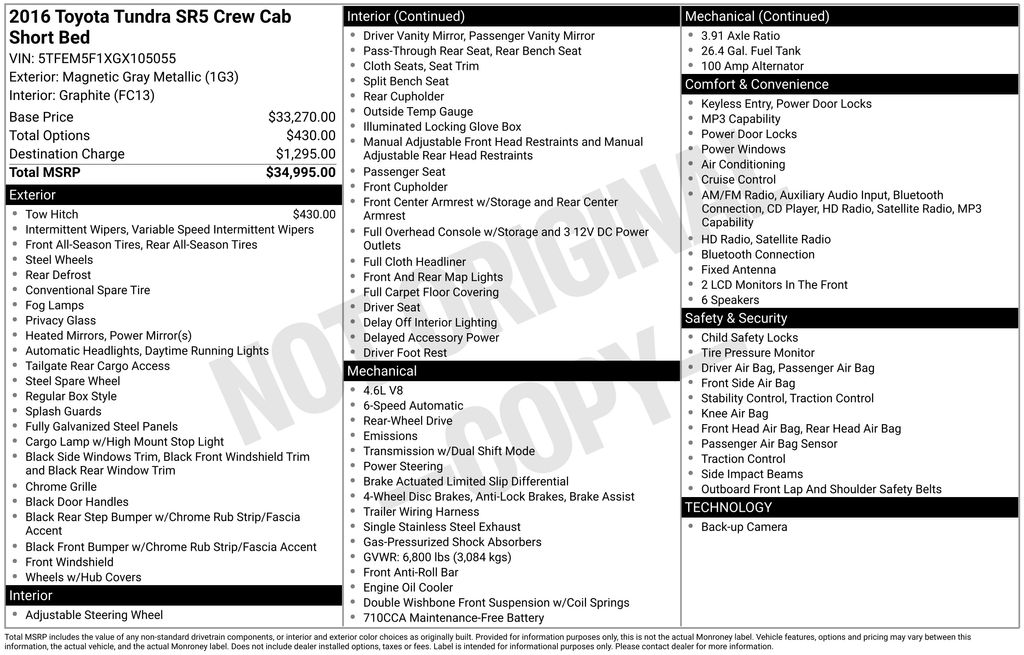 toyota tundra 2016 5TFEM5F1XGX105055 image toyota tundra 2016 5TFEM5F1XGX105055 image