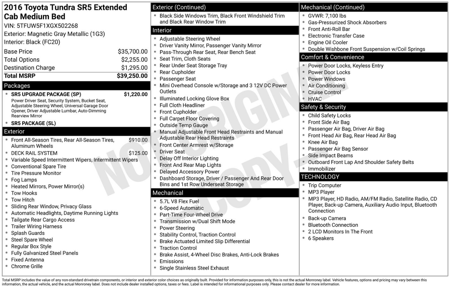 toyota tundra 2016 5TFUW5F1XGX502268 image toyota tundra 2016 5TFUW5F1XGX502268 image