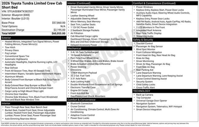 toyota tundra 2026 5TFJA5DBXTX382527 image toyota tundra 2026 5TFJA5DBXTX382527 image