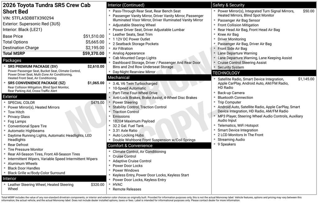 toyota tundra 2026 5TFLA5DB8TX390294 image toyota tundra 2026 5TFLA5DB8TX390294 image