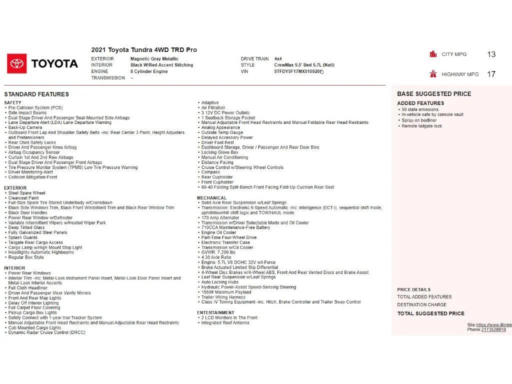 toyota tundra 2021 5TFDY5F17MX010920 image toyota tundra 2021 5TFDY5F17MX010920 image