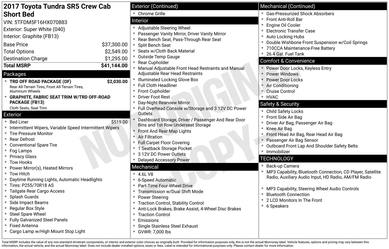 toyota tundra 2017 5TFDM5F16HX070883 image toyota tundra 2017 5TFDM5F16HX070883 image