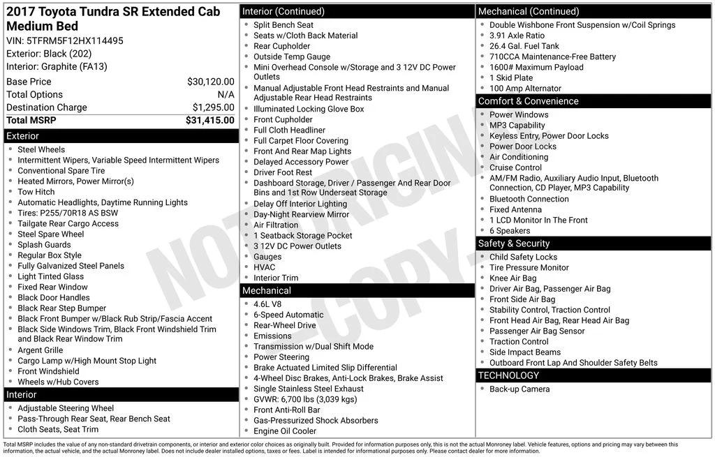toyota tundra 2017 5TFRM5F12HX114495 image toyota tundra 2017 5TFRM5F12HX114495 image