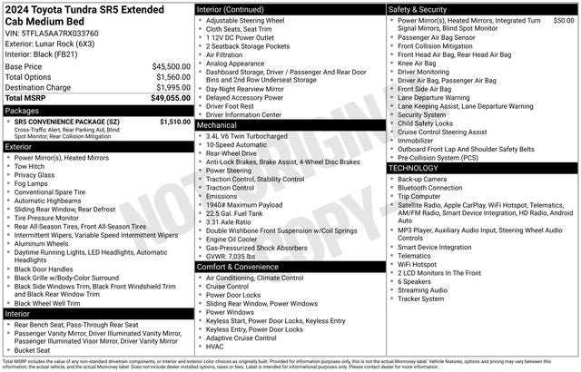 toyota tundra 2024 5TFLA5AA7RX033760 image toyota tundra 2024 5TFLA5AA7RX033760 image