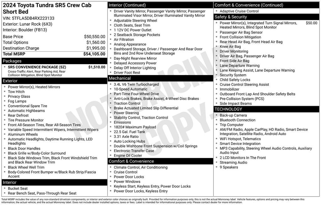 toyota tundra 2024 5TFLA5DB4RX223133 image toyota tundra 2024 5TFLA5DB4RX223133 image