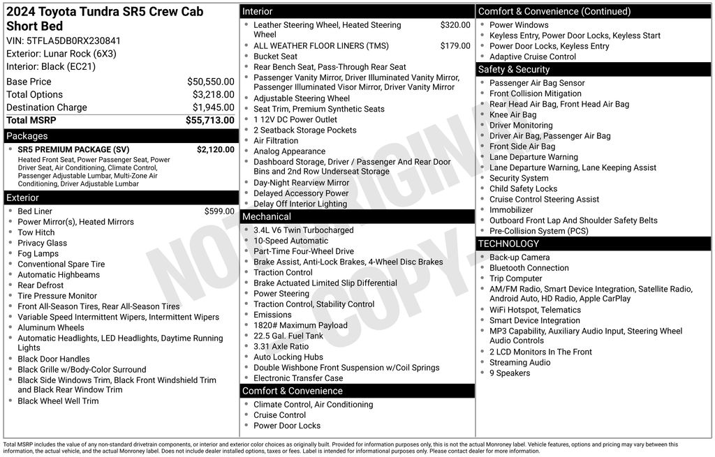 toyota tundra 2024 5TFLA5DB0RX230841 image toyota tundra 2024 5TFLA5DB0RX230841 image