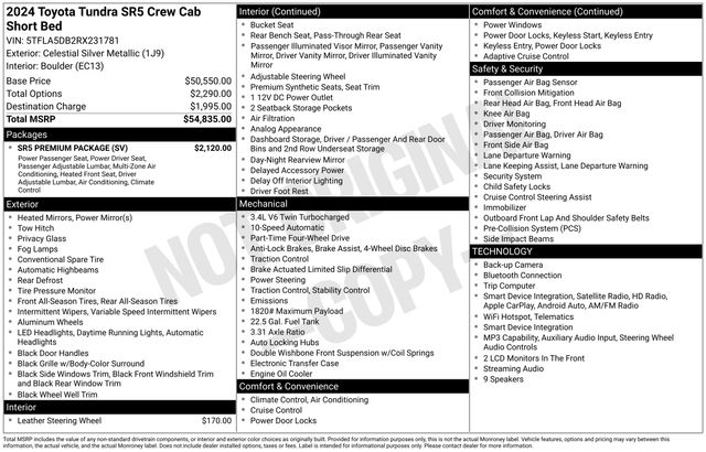 toyota tundra 2024 5TFLA5DB2RX231781 image toyota tundra 2024 5TFLA5DB2RX231781 image