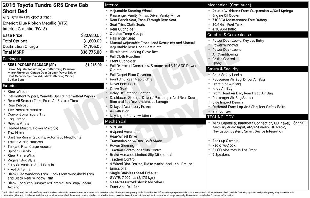 toyota tundra 2015 5TFEY5F1XFX182902 image toyota tundra 2015 5TFEY5F1XFX182902 image